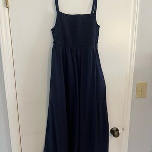 Old Navy Dark Blue Smocked Dress